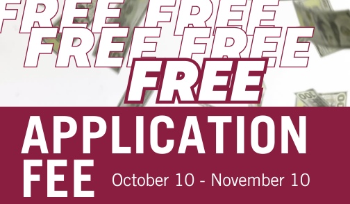 Free Application Fee - Spring 2025