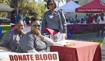 Photo of NFCC students helping at Community Health Fair