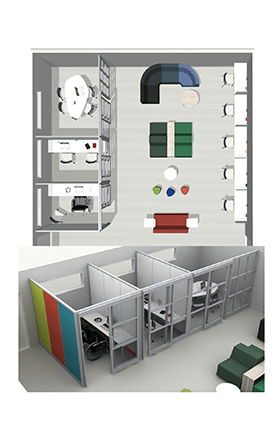 NFC – Stage I Rendering Cubicles